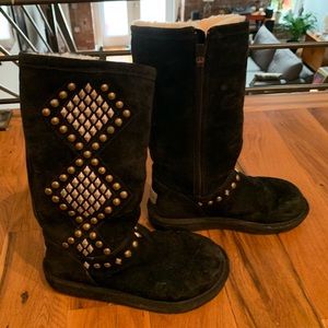 UGGs calf length studded boots